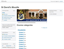 Tablet Screenshot of moodle.stdavids.co.za